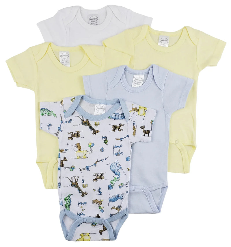 An image displaying Short Sleeve One Piece 5 Pack by Bambini