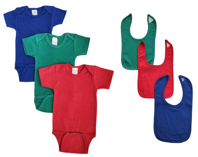 An image displaying Unisex Baby 6 Piece Onezies by Bambini