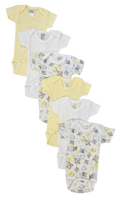 An image displaying Unisex Baby 6 Piece Onezies by Bambini