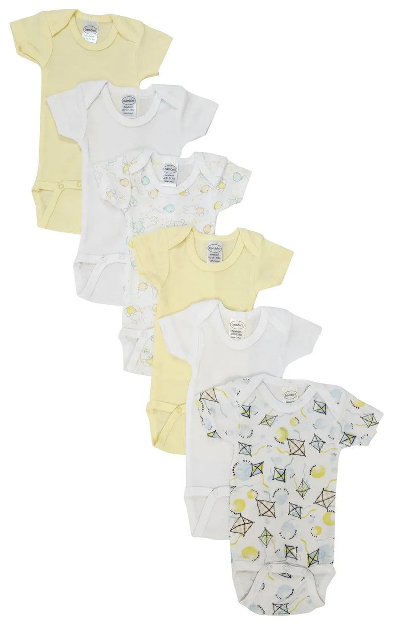 An image displaying Unisex Baby 6 Piece Onezies by Bambini