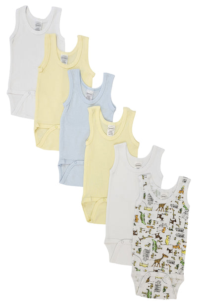An image displaying Baby 6 Piece Onezies And Tank Tops by Bambini
