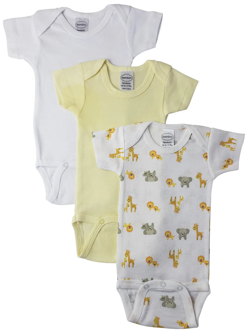 An image displaying Unisex Baby 3 Piece Bodysuits by Bambini