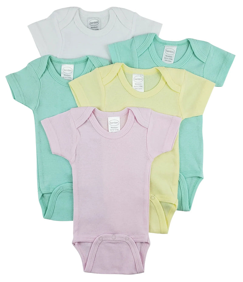 An image displaying Short Sleeve One Piece 5 Pack by Bambini