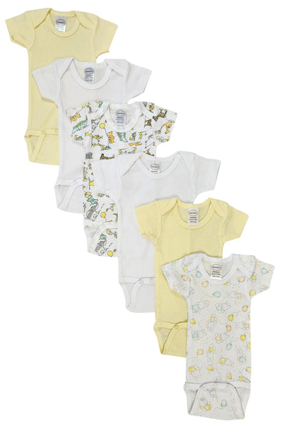 An image displaying Unisex Baby 6 Piece Bodysuits by Bambini