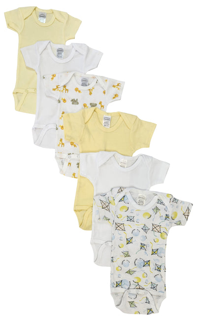 An image displaying Unisex Baby 6 Piece Bodysuits by Bambini