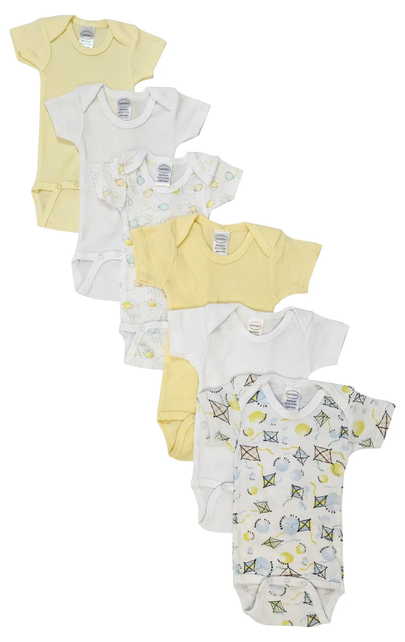 An image displaying Unisex Baby 6 Piece Bodysuits by Bambini