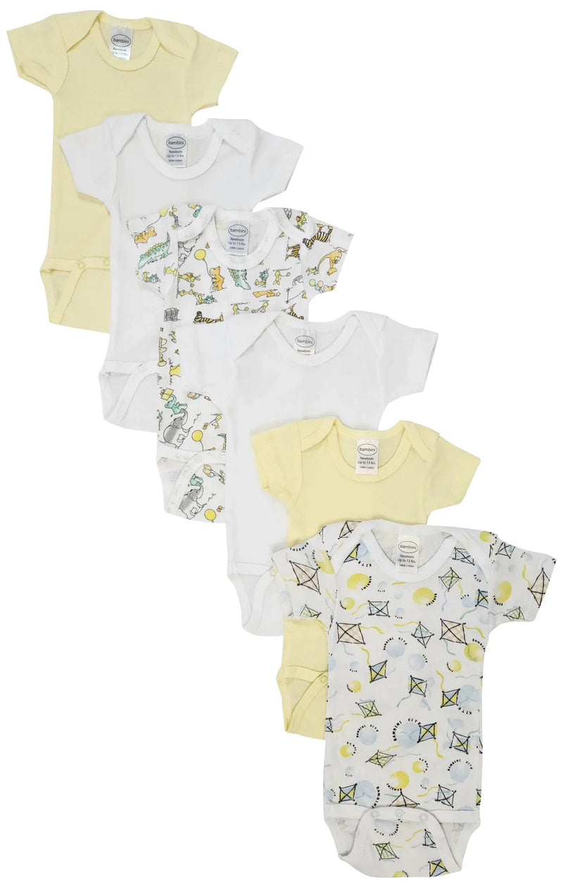 An image displaying Unisex Baby 6 Piece Bodysuits by Bambini