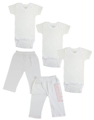 An image displaying Infant Onezies And Track Sweatpants by Bambini