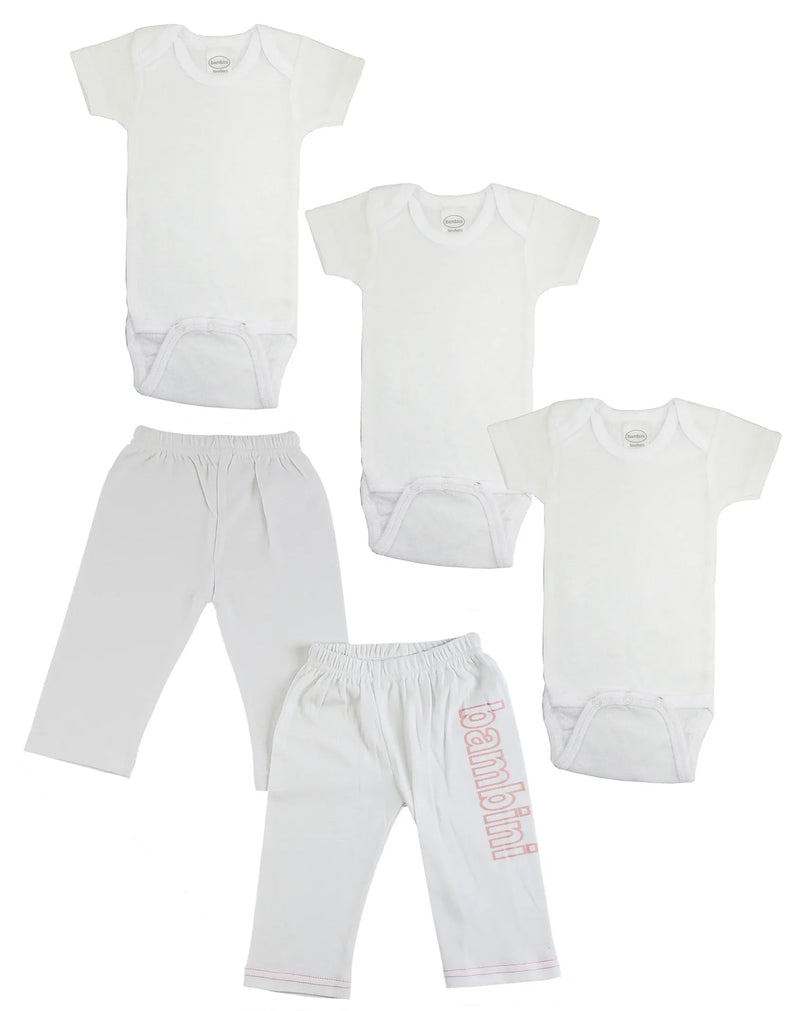 An image displaying Infant Onezies And Track Sweatpants by Bambini