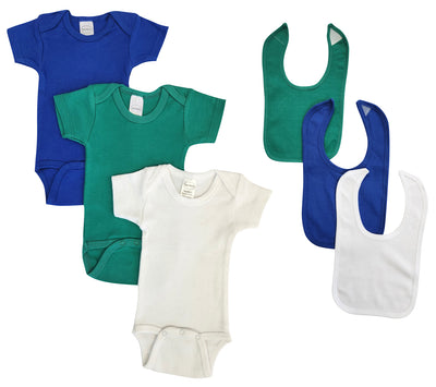 An image displaying Unisex Baby 6 Piece Onezies by Bambini