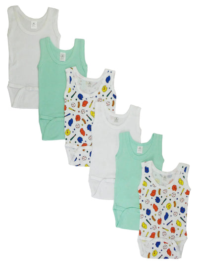 An image displaying Boys Printed Tank Top 6 Pack by Bambini