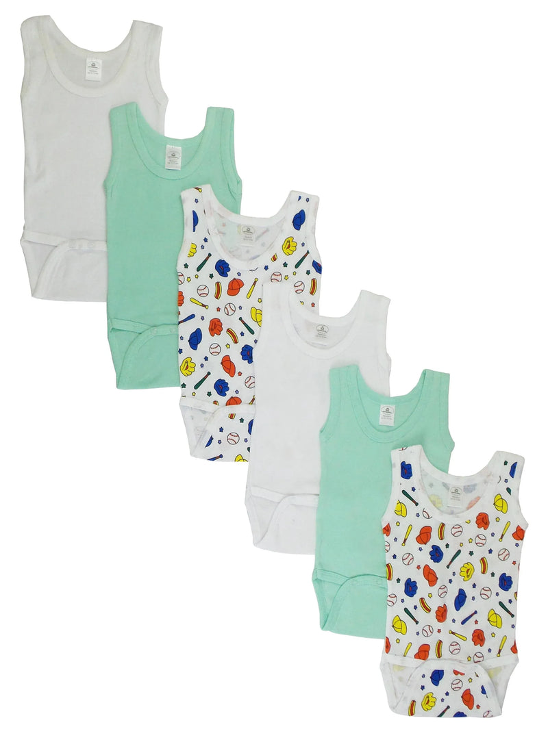 An image displaying Boys Printed Tank Top 6 Pack by Bambini