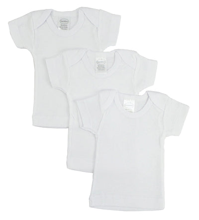 An image displaying White Short Sleeve Lap Tee by Bambini