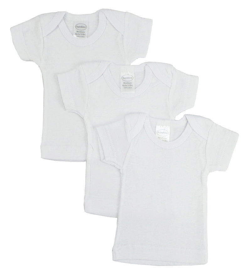 An image displaying White Short Sleeve Lap Tee by Bambini