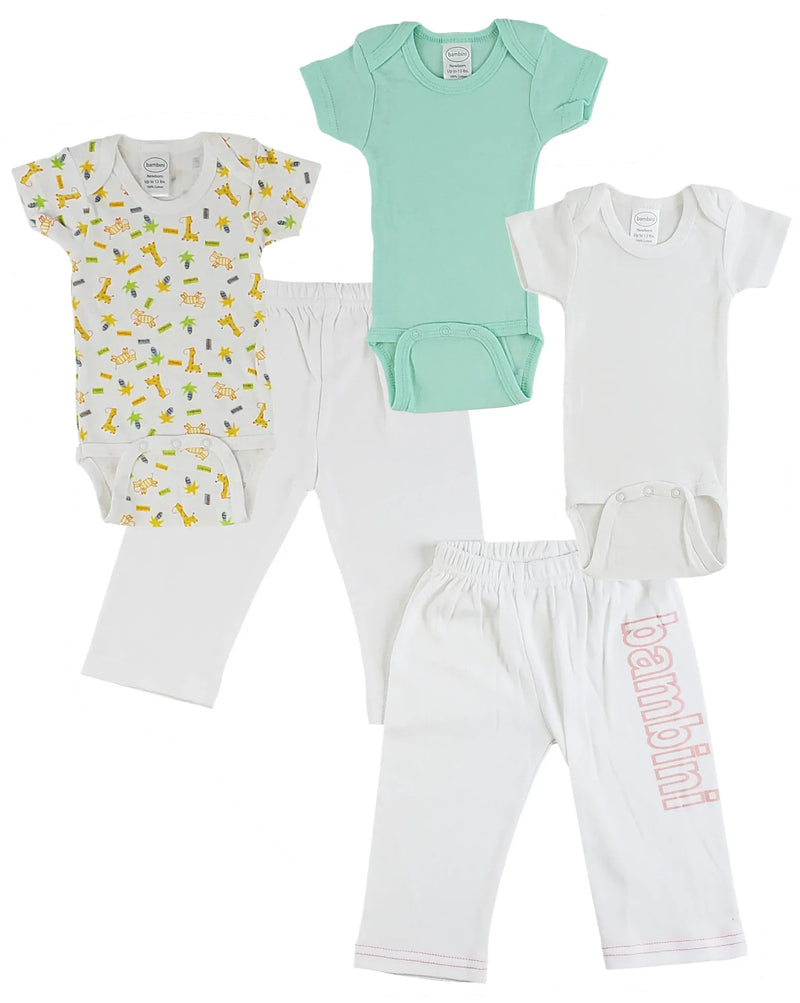 An image displaying Infant Onezies And Track Sweatpants by Bambini