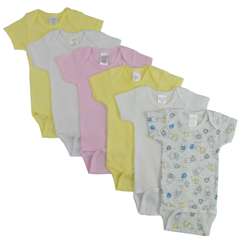 An image displaying Pastel Girls Short Sleeve 6 Pack by Bambini