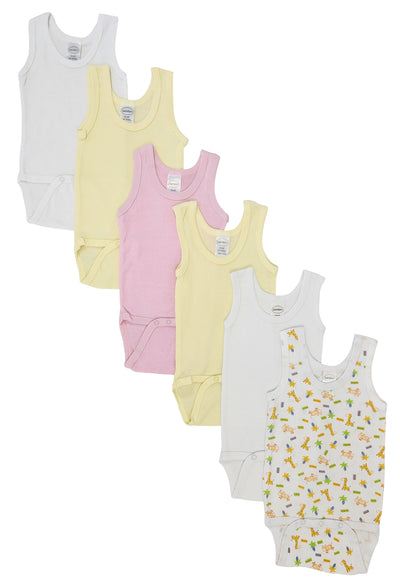 An image displaying Baby 6 Piece Onezies And Tank Tops by Bambini