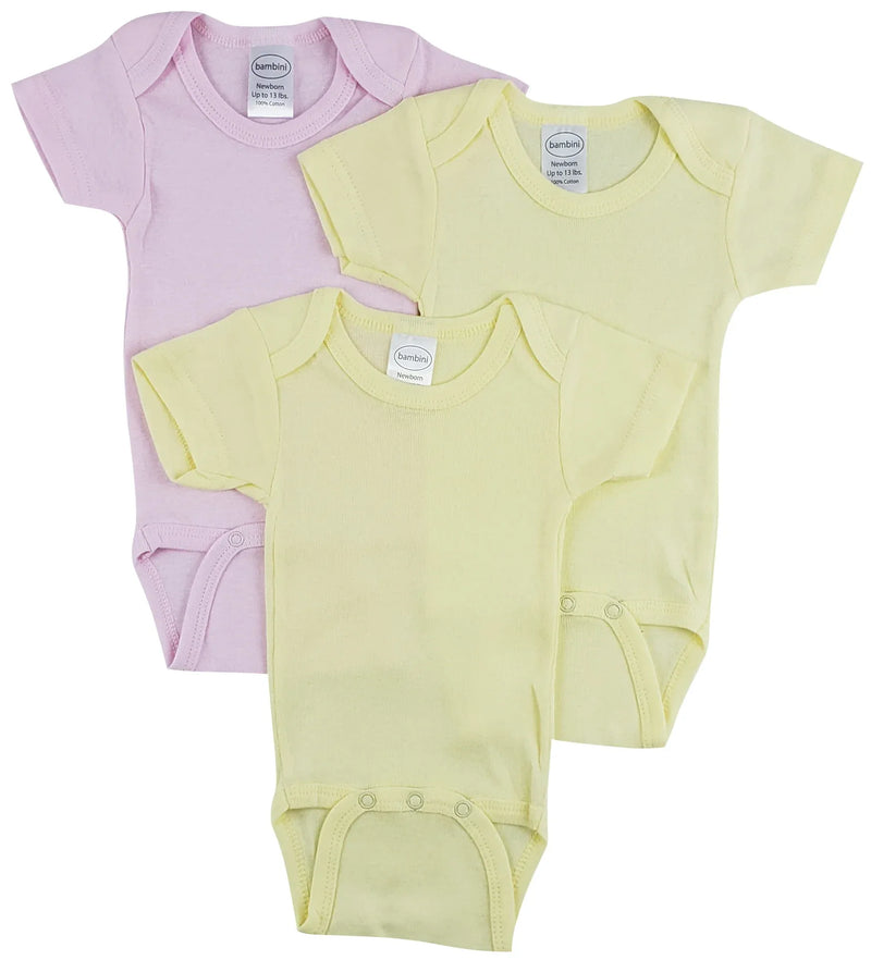 An image displaying Short Sleeve One Piece 3 Pack by Bambini