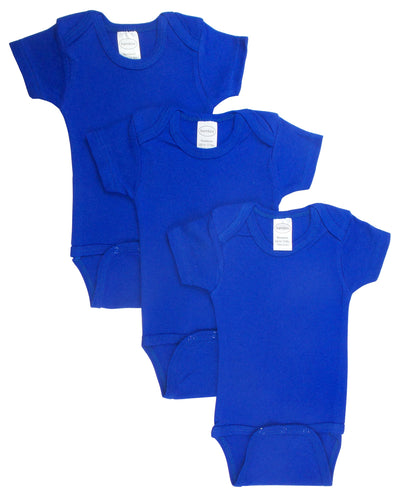 An image displaying Blue Bodysuit Onezies (pack Of 3) by Bambini