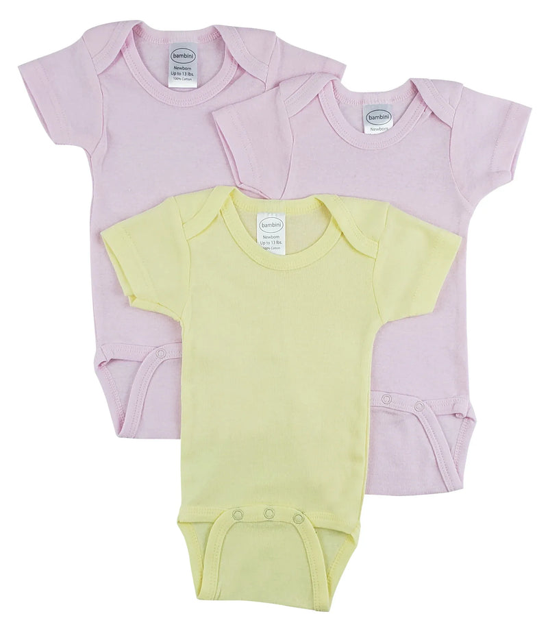 An image displaying Short Sleeve One Piece 3 Pack by Bambini