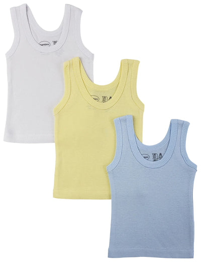 An image displaying Boys Pastel Tank Top 3 Pack by Bambini