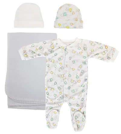 An image displaying Unisex Newborn Baby 4 Piece Sets by Bambini