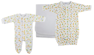 An image displaying Unisex Newborn Baby 3 Piece Sets by Bambini