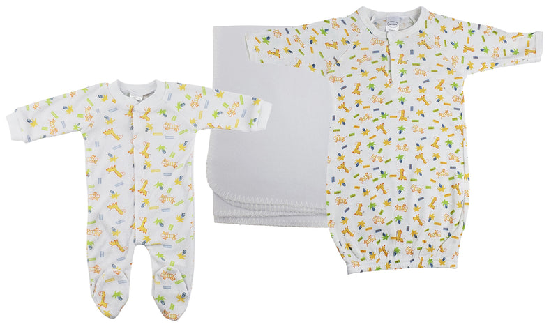 An image displaying Unisex Newborn Baby 3 Piece Sets by Bambini