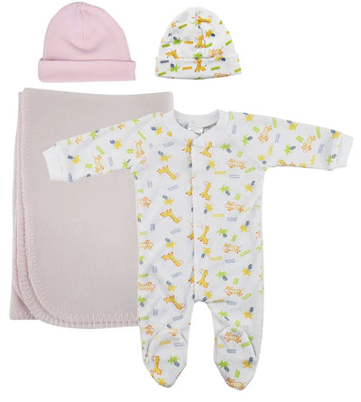 An image displaying Girls Newborn Baby 4 Piece Sets by Bambini