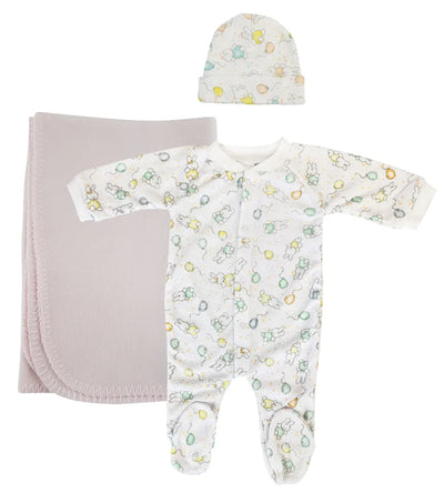 An image displaying Girls Newborn Baby 3 Piece Sets by Bambini