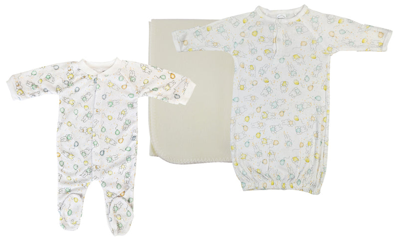An image displaying Unisex Newborn Baby 3 Piece Sets by Bambini