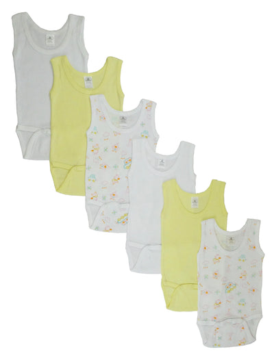 An image displaying Girls Tank Top Onezies 6 Pack by Bambini