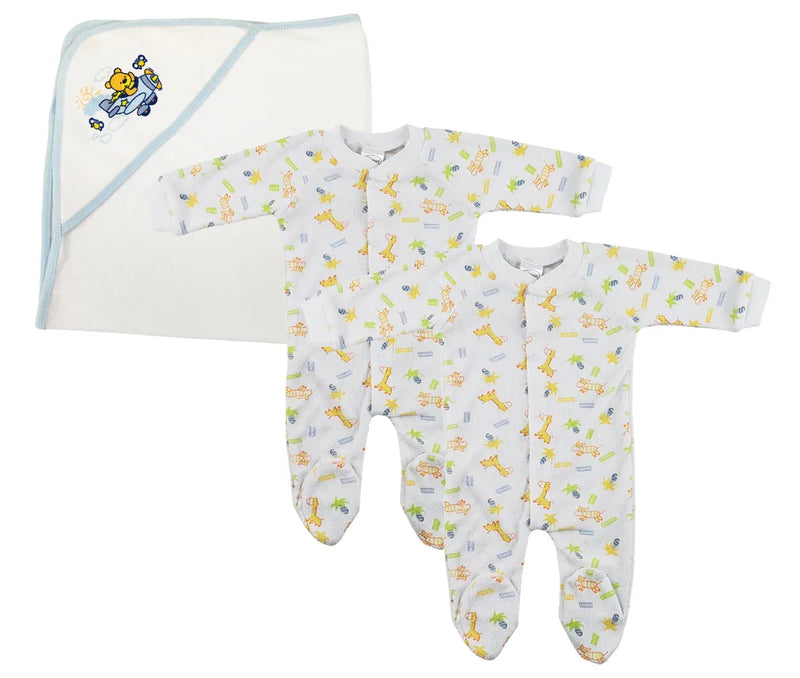 An image displaying Closed-toe Sleep & Play (pack Of 3 ) by Bambini