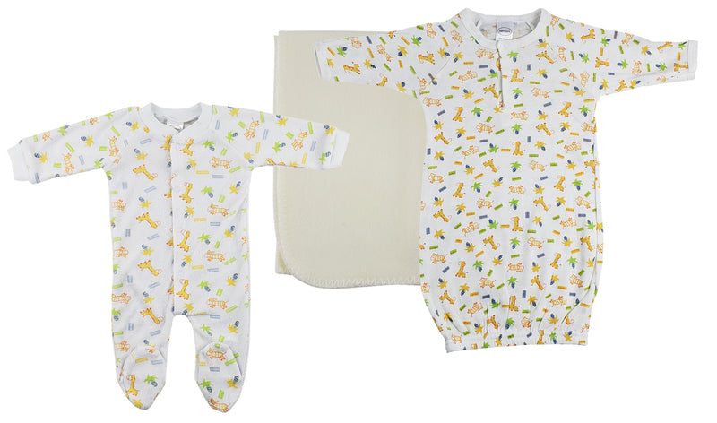 An image displaying Unisex Newborn Baby 3 Piece Sets by Bambini