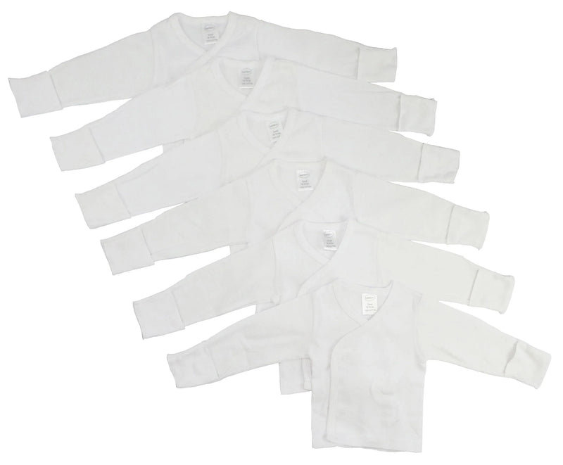 An image displaying Long Sleeve Side Snap With Mittens 6 Pack by Bambini
