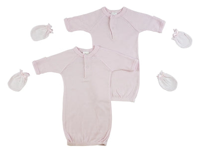 An image displaying Preemie Girls Gowns And Mittens by Bambini