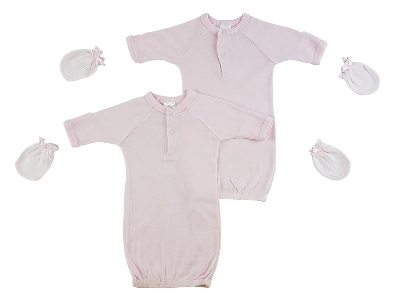 An image displaying Preemie Girls Gowns And Mittens by Bambini