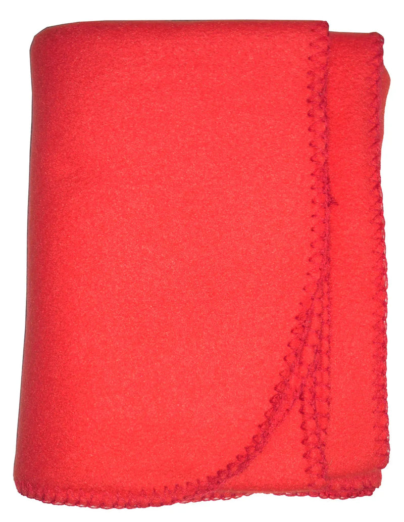 An image displaying Red Polarfleece Blanket by Bambini