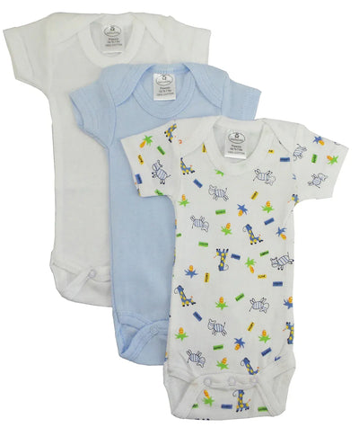 An image displaying Preemie Boys Short Sleeve Printed Variety Pack by Bambini