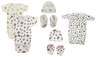 An image displaying Newborn Baby Girl 7 Piece Sets by Bambini