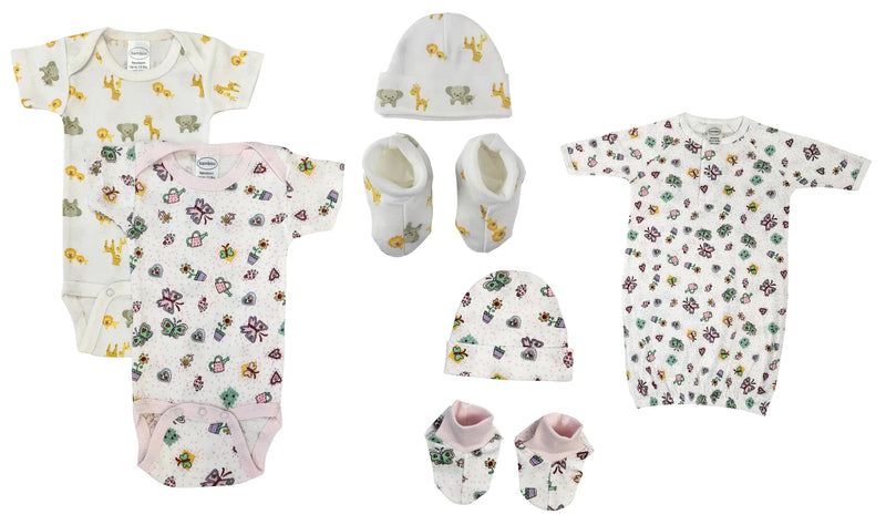 An image displaying Newborn Baby Girl 7 Piece Sets by Bambini
