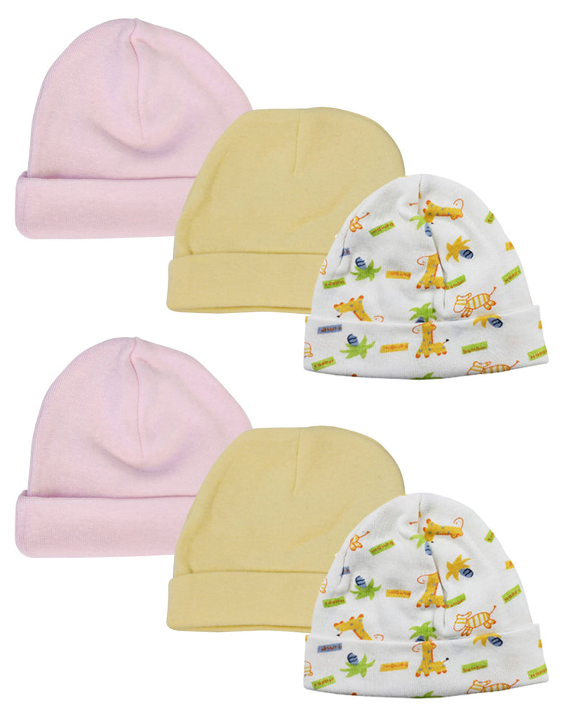 An image displaying Baby Girl Infant Caps (pack Of 6) by Bambini
