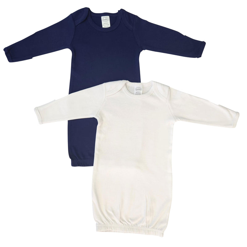 An image displaying Unisex Newborn Baby 2 Piece Gown Set by Bambini