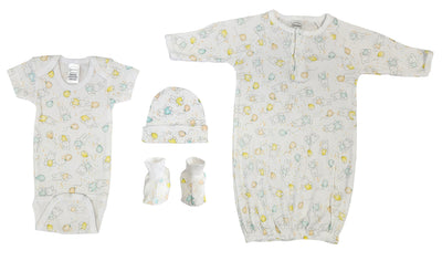 An image displaying Unisex Newborn Baby 4 Piece Sets by Bambini