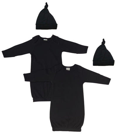 An image displaying Unisex Newborn Baby 4 Piece Gown Set by Bambini