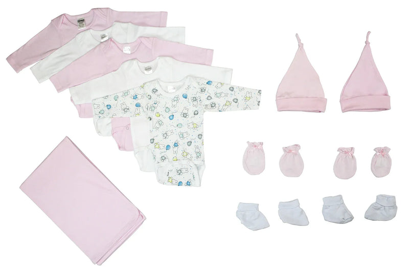 An image displaying Newborn Baby Girl 12 Piece Baby Shower Gift Set by Bambini