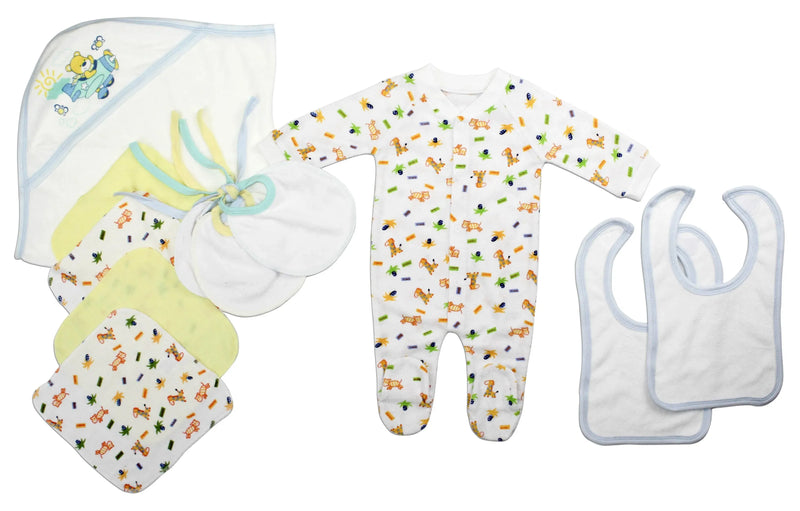 An image displaying Newborn Baby Boys 11 Piece Baby Shower Gift Set by Bambini