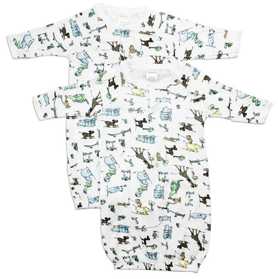 An image displaying Printed Infant Gowns - 2 Pack by Bambini