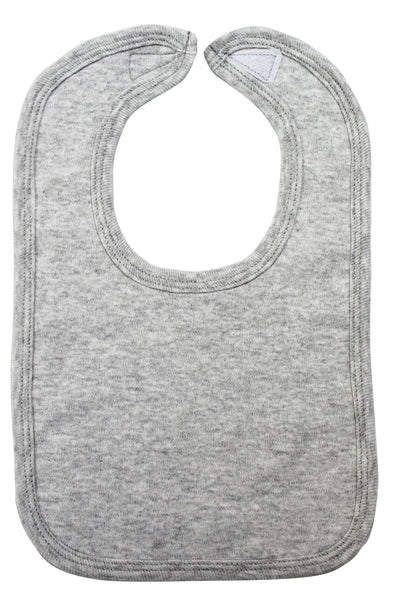 An image displaying Heather Grey Interlock Bib by Bambini