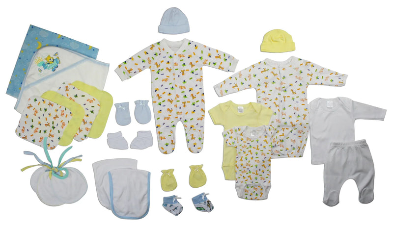 An image displaying Newborn Baby Boy 23 Piece Baby Shower Gift Set by Bambini